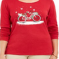 Karen Scott Women's Snow Bike Cotton Top Red Size X-Small