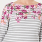 Karen Scott Women's Three Quarter Sleeve Printed Top Autumn Berry Size X-Small
