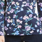Karen Scott Women's Floral Print Henley Top Blue Size X-Small