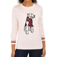 Tommy Hilfiger Women's Long Sleeve Terrier Print Pullover Sweater Pink Size Large