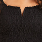 Crave Fame Junior's Lace Smocked Top Black Size Small