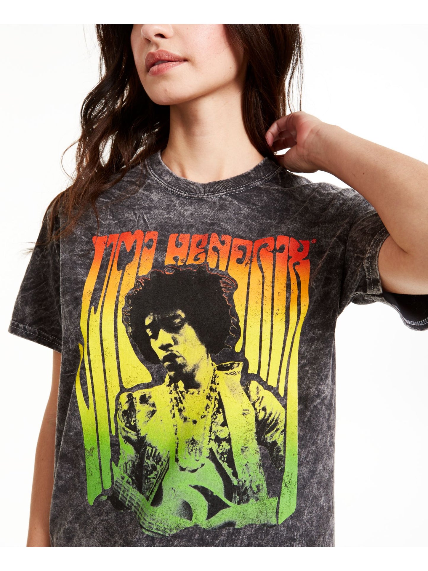 True Vintage Women's Jimi Hendrix Graphic T-Shirt Gray Size Medium