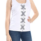 INC International Concepts Women's Casual Lace up Tank Top White Size X-Small