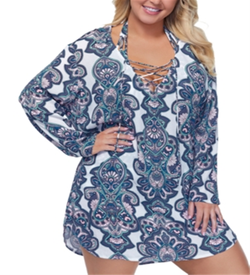 Raisins Curve Women's Trendy Plus Golden Hour Alba Hoodie White Size 1X