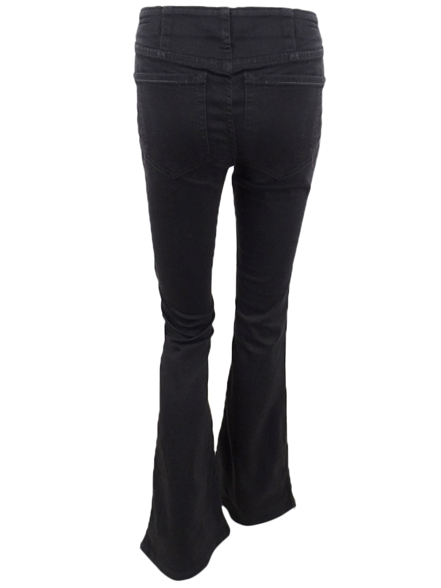 Ella Moss Women's Flared Pull on Jeans Black Size 32