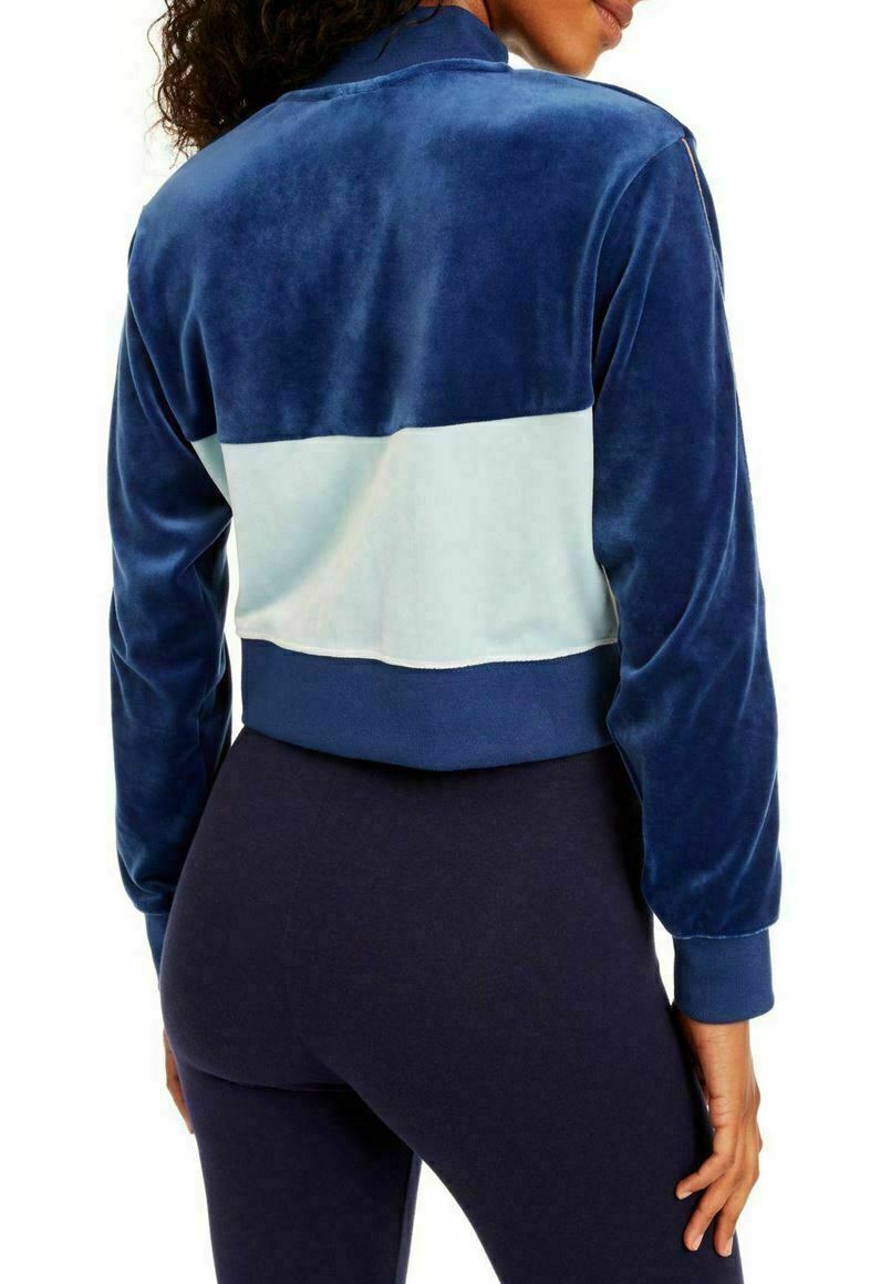 Nike Women's Velour Colorblocked Jacket Blue Size Large