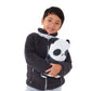 Cubcoats Transforming 2 in 1 Unisex Papo the Panda 2-in-1 Stuffed Animal Fleece Jacket Gray