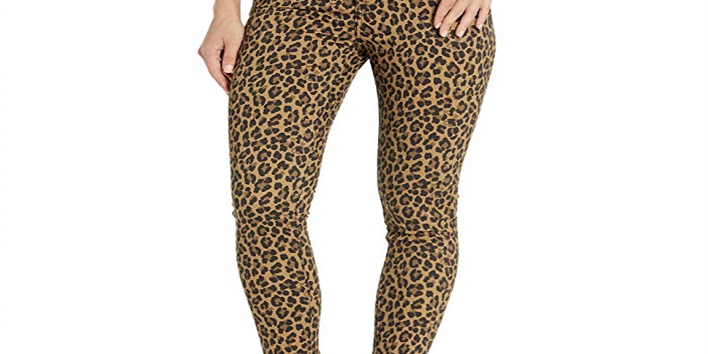 Levi's Women's High Rise Super Skinny Leopard Print Jeans Gold Leopard Size 31X30