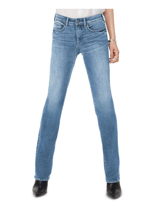 NYDJ Women's Marilyn Straight Jeans in Brickell Regular Blue Size 16