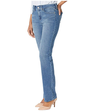 NYDJ Women's Marilyn Straight Jeans in Brickell Regular Blue Size 16