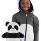 Cubcoats Papo The Panda 2 in 1 Transforming Hoodie and Soft Plushie, Black and White Unisex