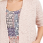Style & Co. Women's Popcorn Knit Open Front Cardigan Salmon Size X-Small