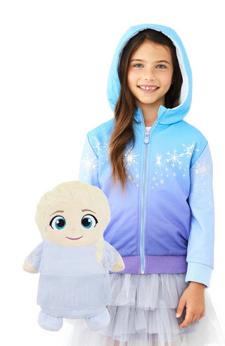 Cubcoats Transforming 2 in 1 X Disney Frozen(TM) Elsa 2-in-1 Stuffed Animal Hoodie Blue