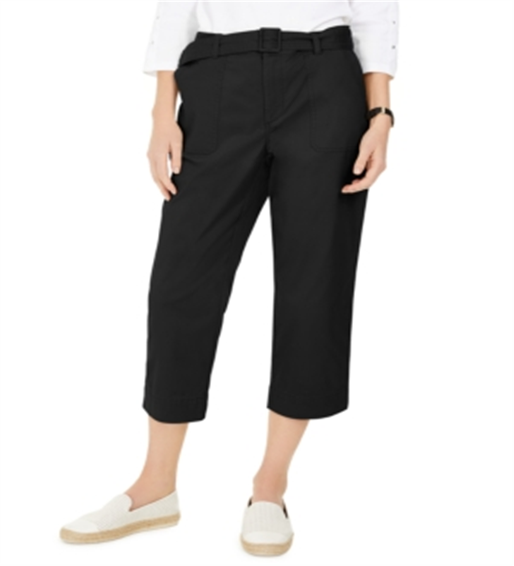 Charter Club Women's Capri Twill Pants Black Size 6