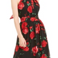 INC International Concepts Women's Floral Print Halter Maxi Dress Black Size 14