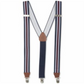 Club Room Men's Striped Stretch Suspenders  - Navy Blue One Size