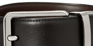 Perry Ellis Men's Annable Reversible Leather Dress Belt Black Size 32