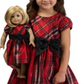 Bonnie Toddler Girl's 2 Pc Plaid Bow Dress & Doll Dress Set Red Size 2T