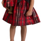 Bonnie Toddler Girl's 2 Pc Plaid Bow Dress & Doll Dress Set Red Size 2T