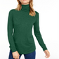 Maison Jules Women's Turtleneck Top Green Size Small