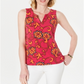 Charter Club Women's Printed Sleeveless Top Pink Size Small
