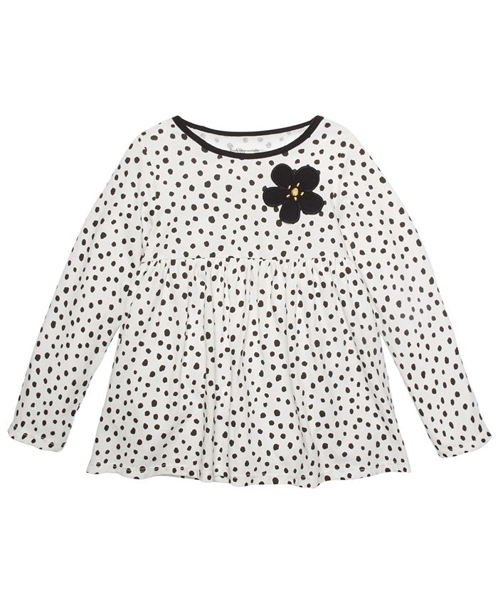 First Impressions Toddler Girl's Dot Print Cotton Tunic White Size 4T