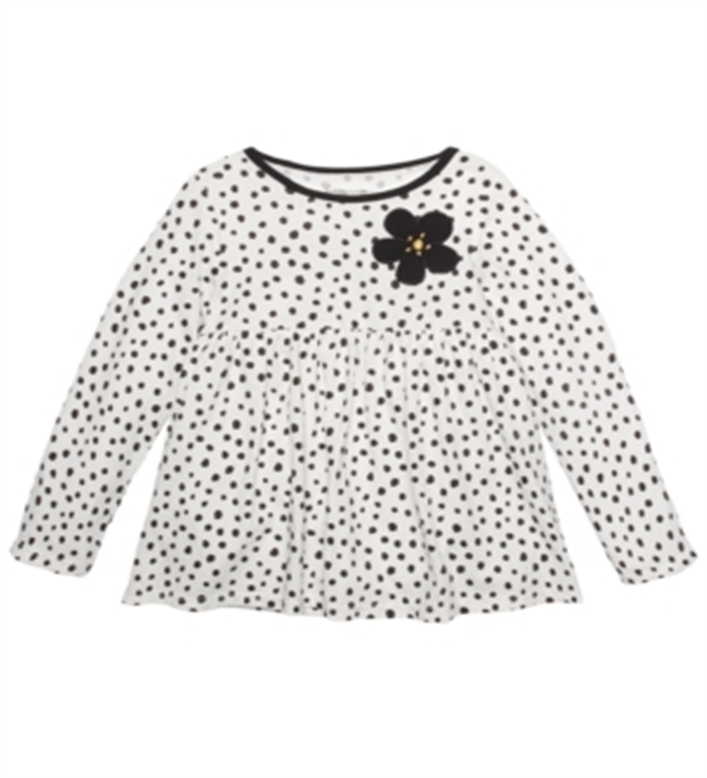 First Impressions Toddler Girl's Dot Print Cotton Tunic White Size 4T