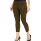 Alfani Women's Fringe Hem Ankle Pants Green Size 8 Petite