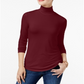 Maison Jules Women's Turtleneck Top Red Size Medium