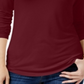 Maison Jules Women's Turtleneck Top Red Size Medium