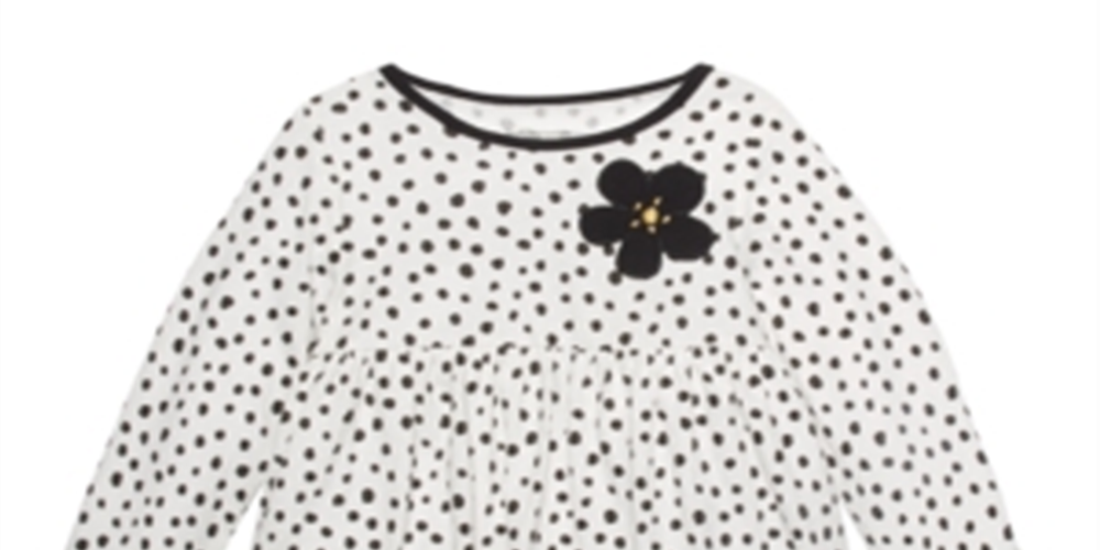 First Impressions Toddler Girl's Dot Print Cotton Tunic White Size 2T