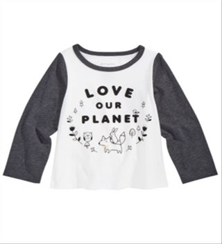 First Impressions Baby Girl's Planet Print Cotton T-Shirt  White Size 12MOS