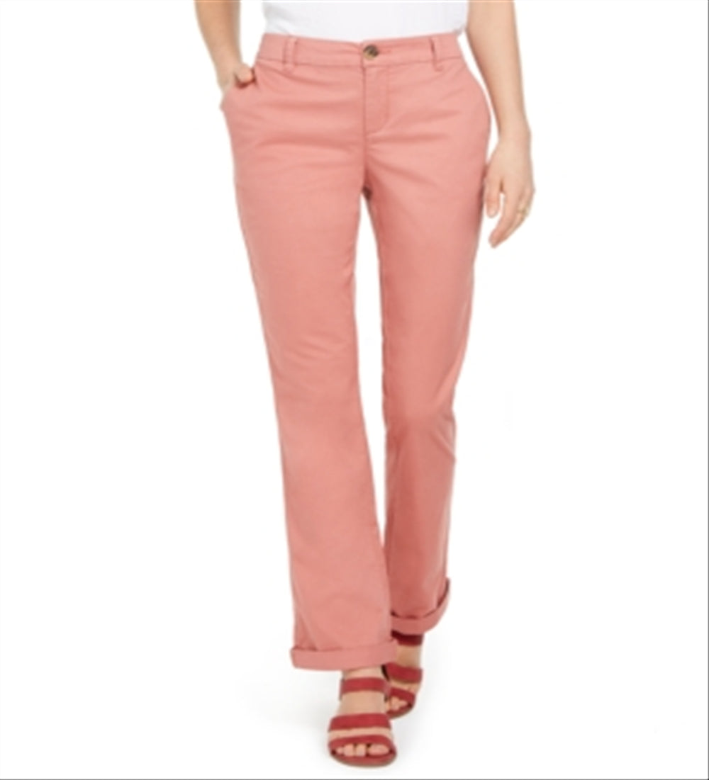 Style & Co Women's Bootcut Chino Pants Orange Size 4