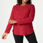 Karen Scott Women's Marled Sweatshirt Red Size Petite Small