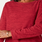 Karen Scott Women's Marled Sweatshirt Red Size Petite Small