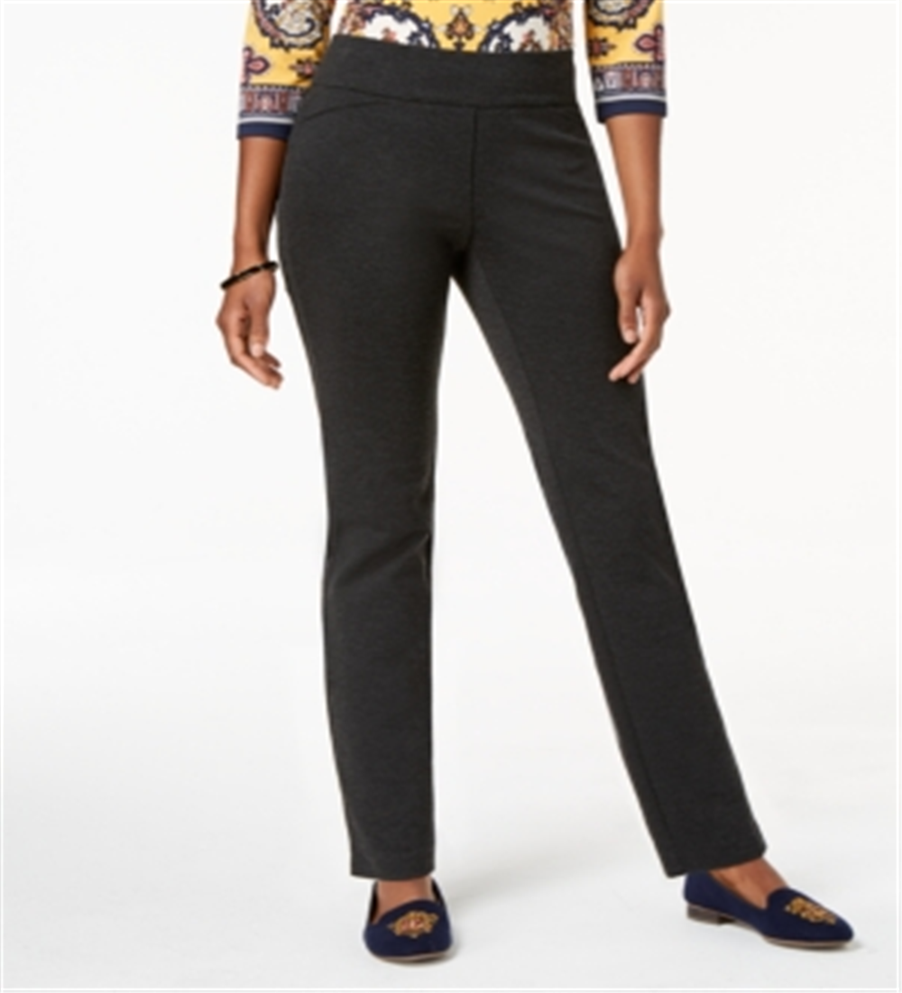 Charter Club Women's Heathered Knit Pants Gray Size 20X5