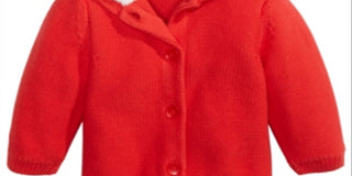 First Impressions Baby Boy's & Girl's Faux Sherpa Lining Hooded Red Size 3-6MOS