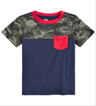 Epic Threads Toddler Boy's Camo Colorblocked Pocket T-Shirt Blue Size 4