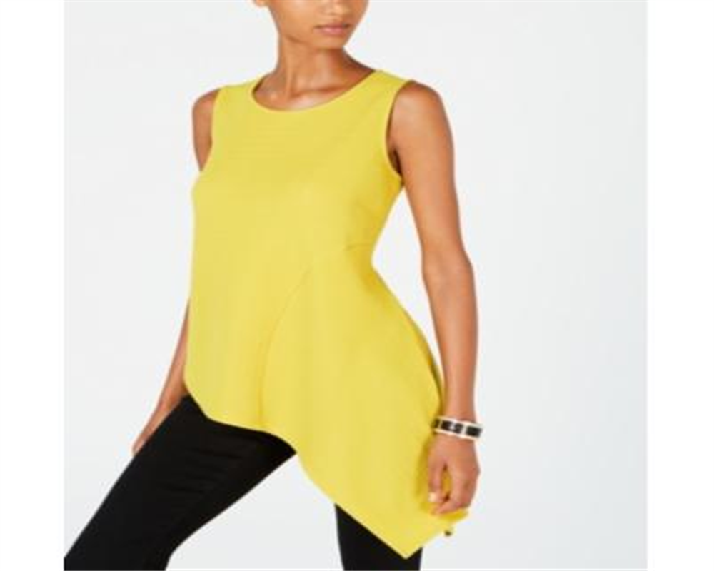 Alfani Women's Asymmetrical Hem Top White Size Petite XL