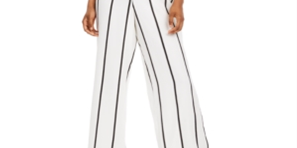 Crystal Doll Junior's V Neck Jumpsuit White Size 0