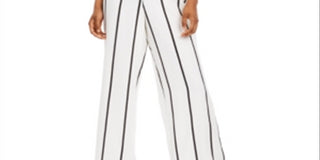 Crystal Doll Junior's V Neck Jumpsuit White Size 0