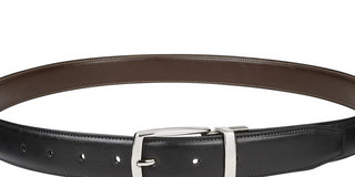 Club Room Men's Faux Leather Reversible Dress Belt Black Size Small