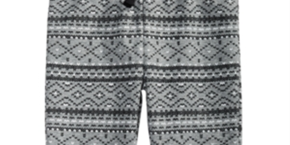 First Impressions Toddler Boy's Fair Isle Print Cotton Jogger Pants Gray Size 3T