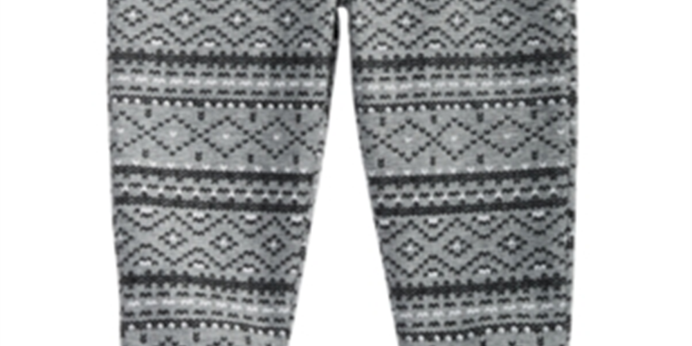 First Impressions Toddler Boy's Fair Isle Print Cotton Jogger Pants Gray Size 3T