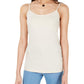 Maison Jules Women's Sleeveless Shirt Cami  Beige Size Small