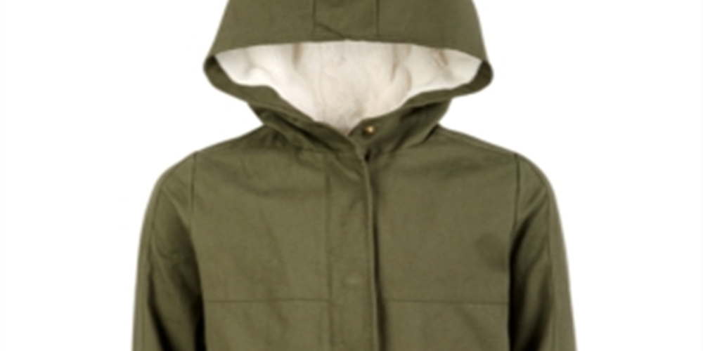 Epic Threads Big Girl's Glitter Star Hooded Jacket Green Size Large