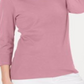 Karen Scott Women's Cotton 3/4 Sleeve Top Pink Size Small