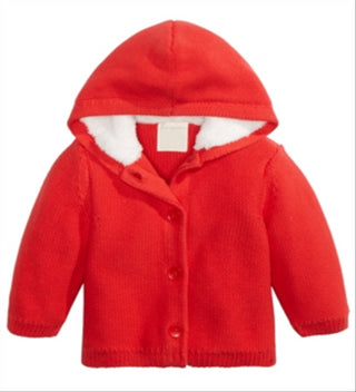 First Impressions Baby Boys & Girl's Hooded Sweater Red Size 0-3 Months