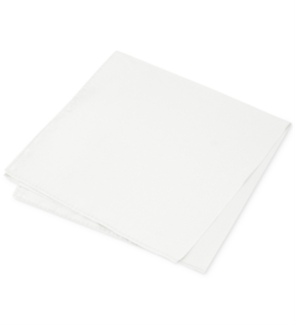 Club Room Mens Simple Solid Silk Dress Pocket Square White Size Regular