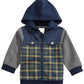 First Impressions Boy's Hooded Patchwork Jacket Various Blue Size 12MOS